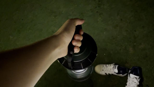 The handle of the Coleman Rugged Rechargeable 400 Lantern.