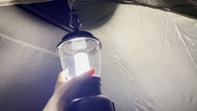 The Coleman Rugged Rechargeable 400 Lantern up close.