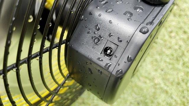 What happened after the rain test of the Geek Aire Portable Camping Fan.