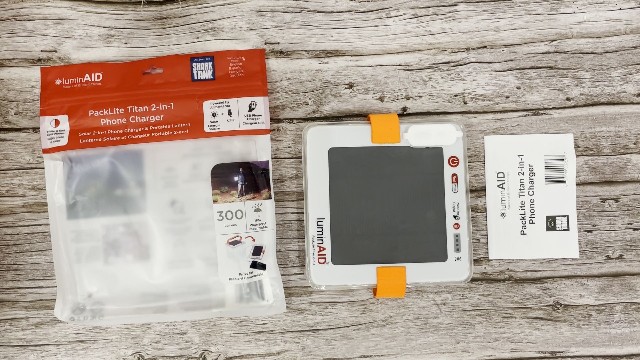 What came in the box when buying the LuminAID PackLite Titan.