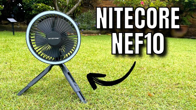 The author's Nitecore NEF10 camping fan.