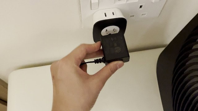 The power plug adapter of the O2Cool Treva Fan.