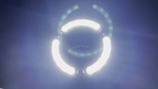 The LED light strips of the Odoland Camping Fan.
