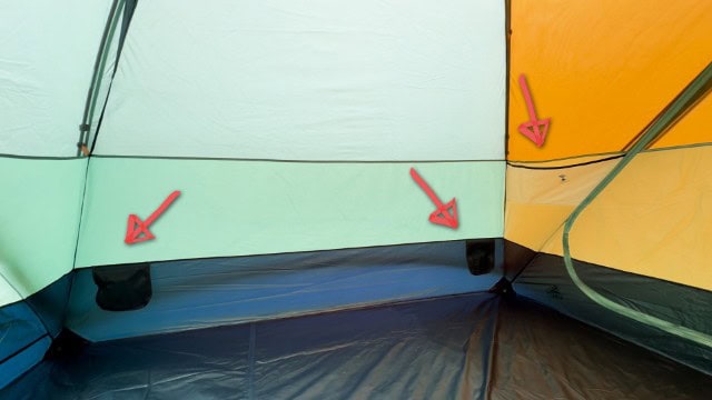 The 3 pockets of the Kelty Wireless 4.