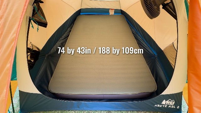 Two regular pads inside the REI Arete ASL 2.