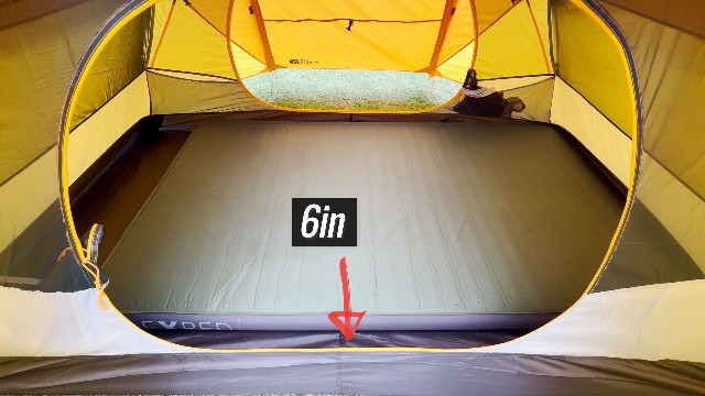 What 2 regular pads looks like in The North Face Stormbreak 2.