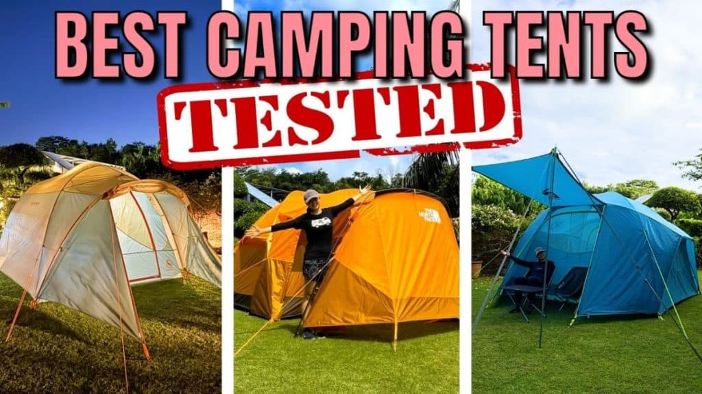 From left to right: Big Agnes Bunk House 6, The North Face Wawona 6, NEMO Aurora Highrise 6.