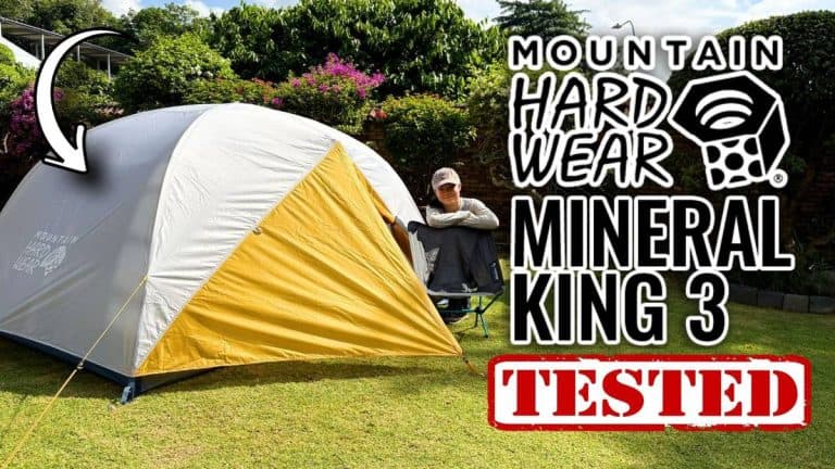 The author testing the Mountain Hardwear Mineral King 3.